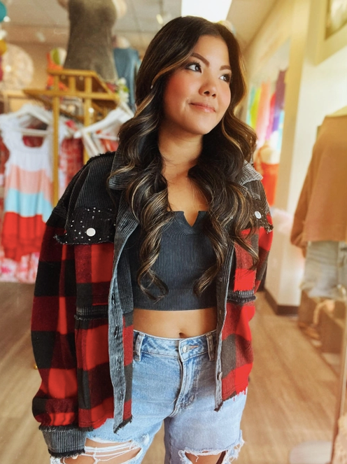 Layla Buffalo Plaid Sequin Shacket! - Shop All Around Divas