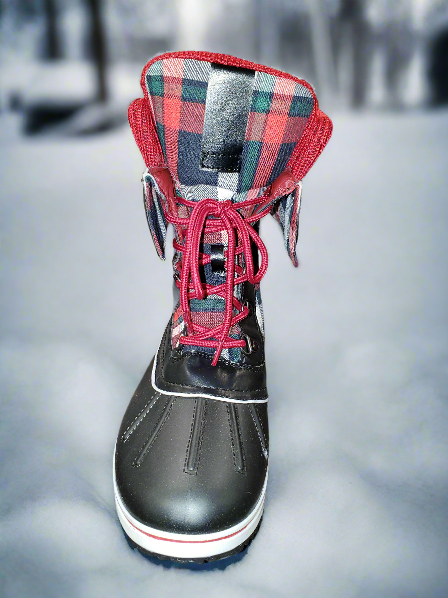 Red Plaid Snowboots