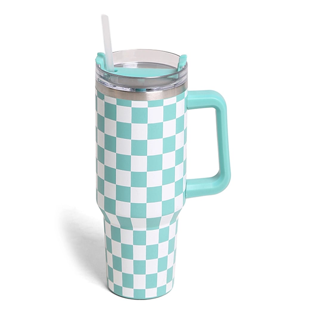 Tumbler- 40 oz Checkered Pattern - Shop All Around Divas