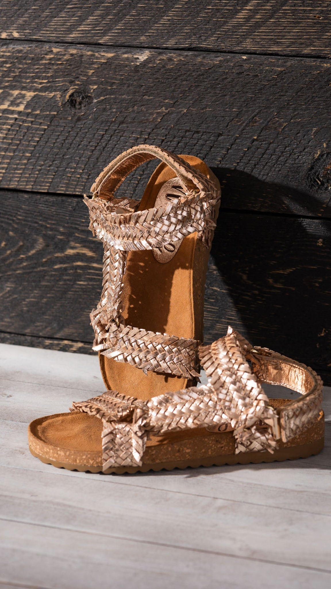 River Dance Woven Sandal in Champagne - Naughty Monkey