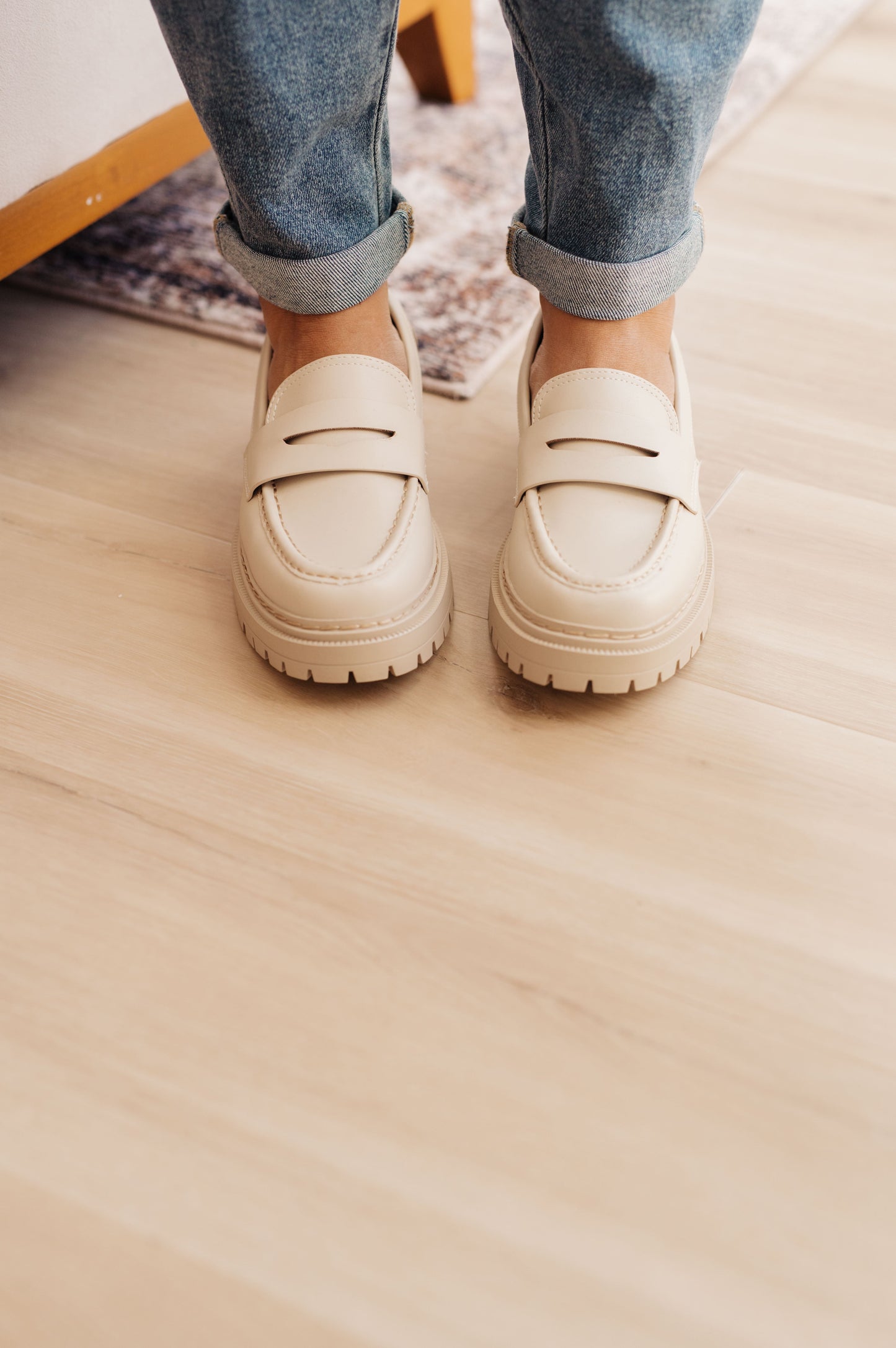 Penny For Your Thoughts Loafers in Bone - Shop All Around Divas