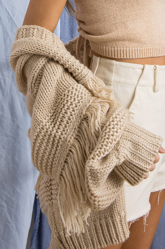 Andrea Fringe Cardigan Papermoon