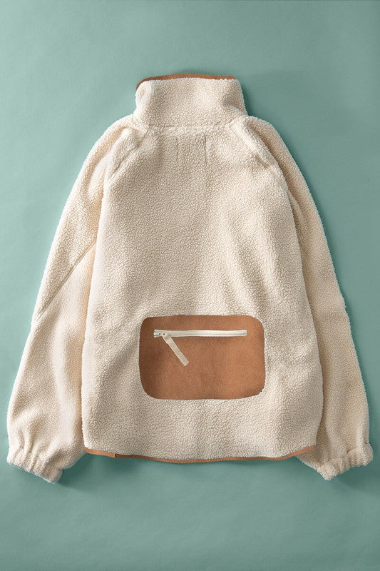 My Go To Sherpa Fleece Jacket - Tan Trend:notes