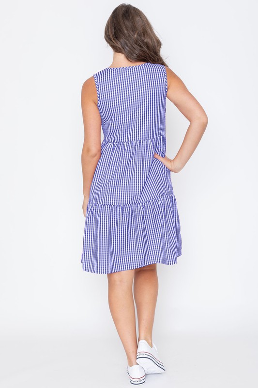 Gingham Picnic Summer Dress EG Fashion