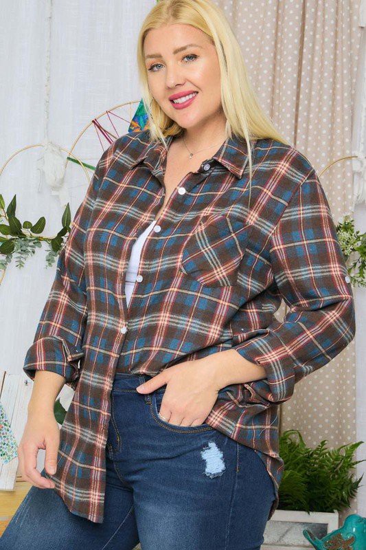 Carol Flannel - 3 Colors - CURVY Adora