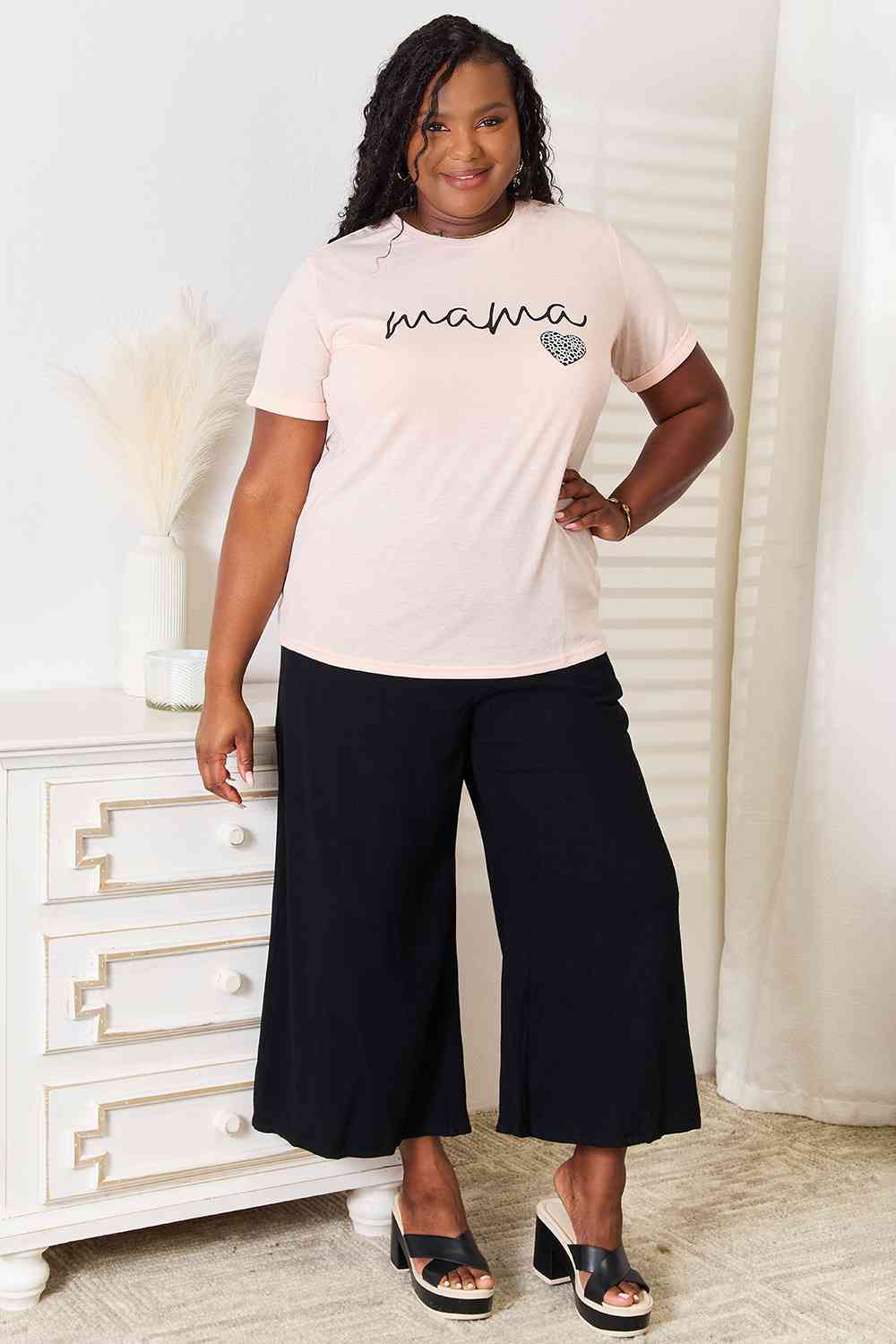 Simply Love MAMA Heart Graphic T-Shirt - Shop All Around Divas