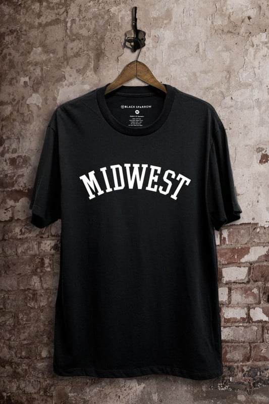 Black Midwest Tee Lotus