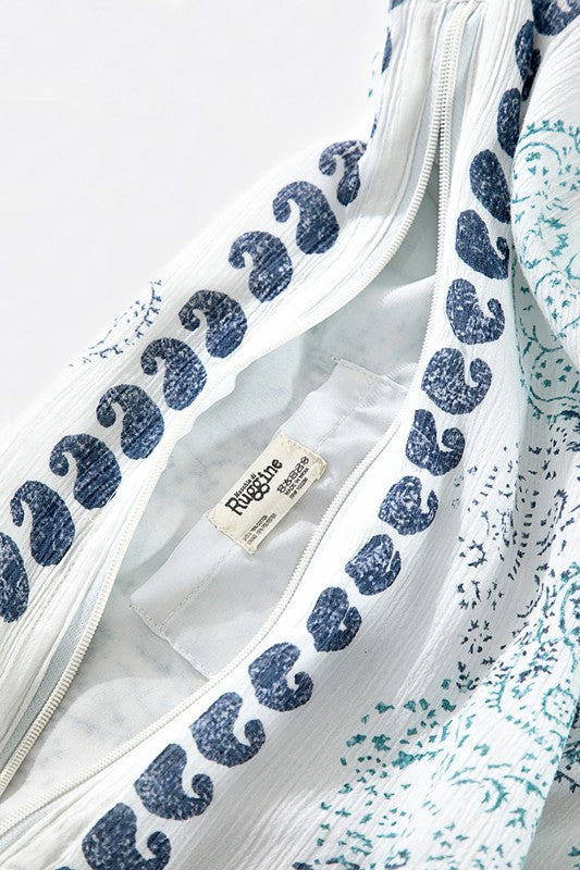 White Paisley Bohemian Bag Urbanista