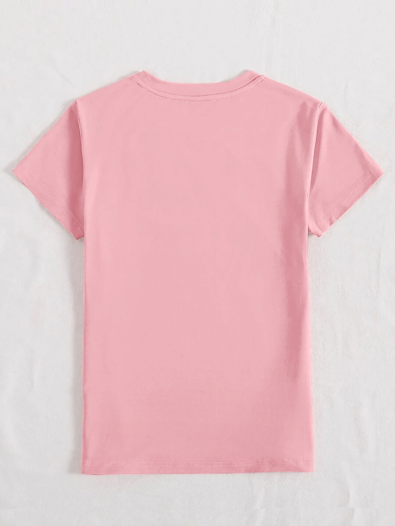 Rabbit Round Neck Short Sleeve T-Shirt  - 4 colors