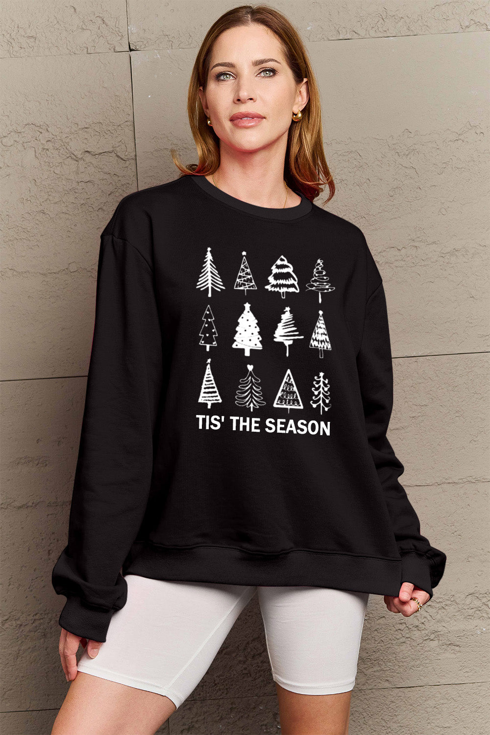 Christmas Tree Graphic Sweatshirt - 5 Colors - Shop All Around Divas