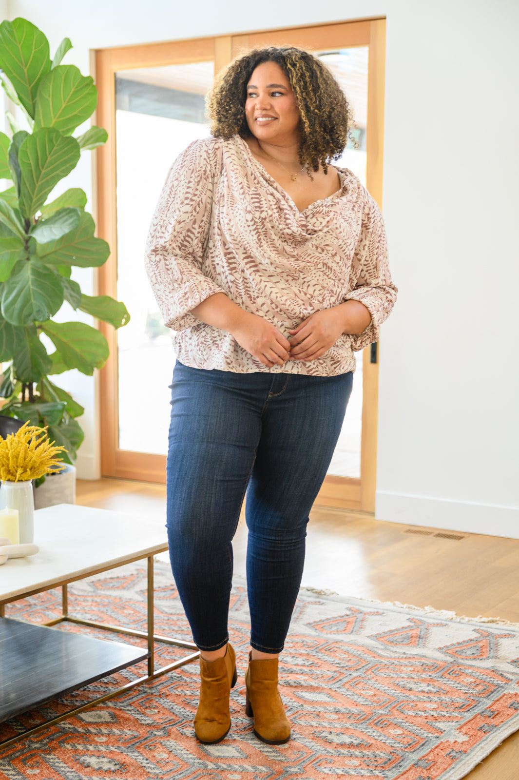 Take Flight Cowl Neck Top Ave Shops