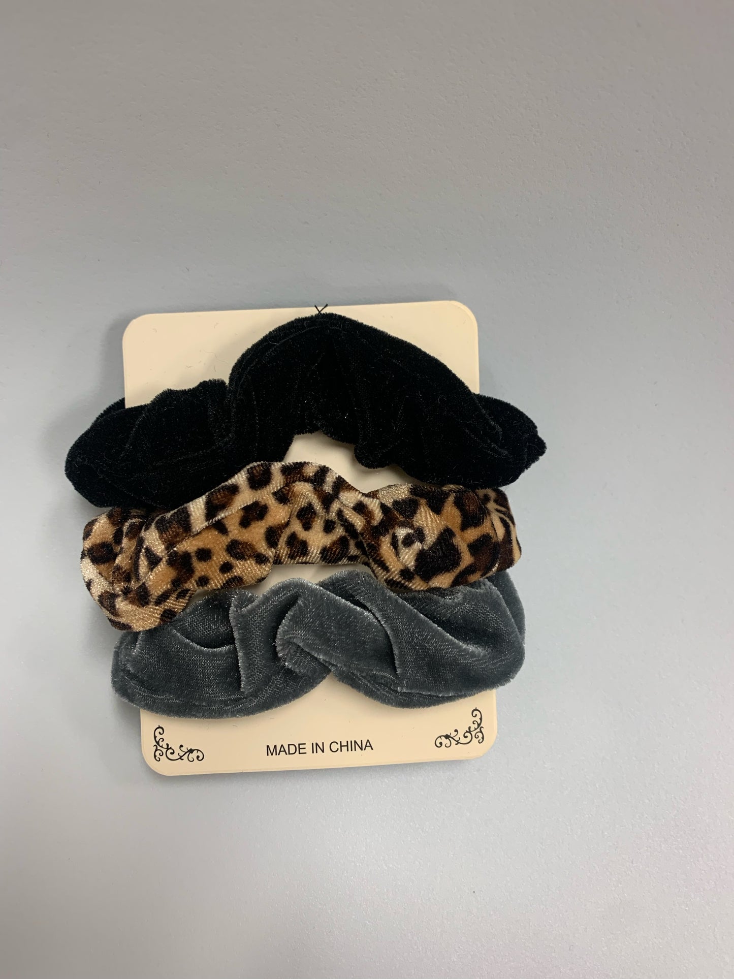 3 Pack Leopard Scrunchies Funteze Accessories
