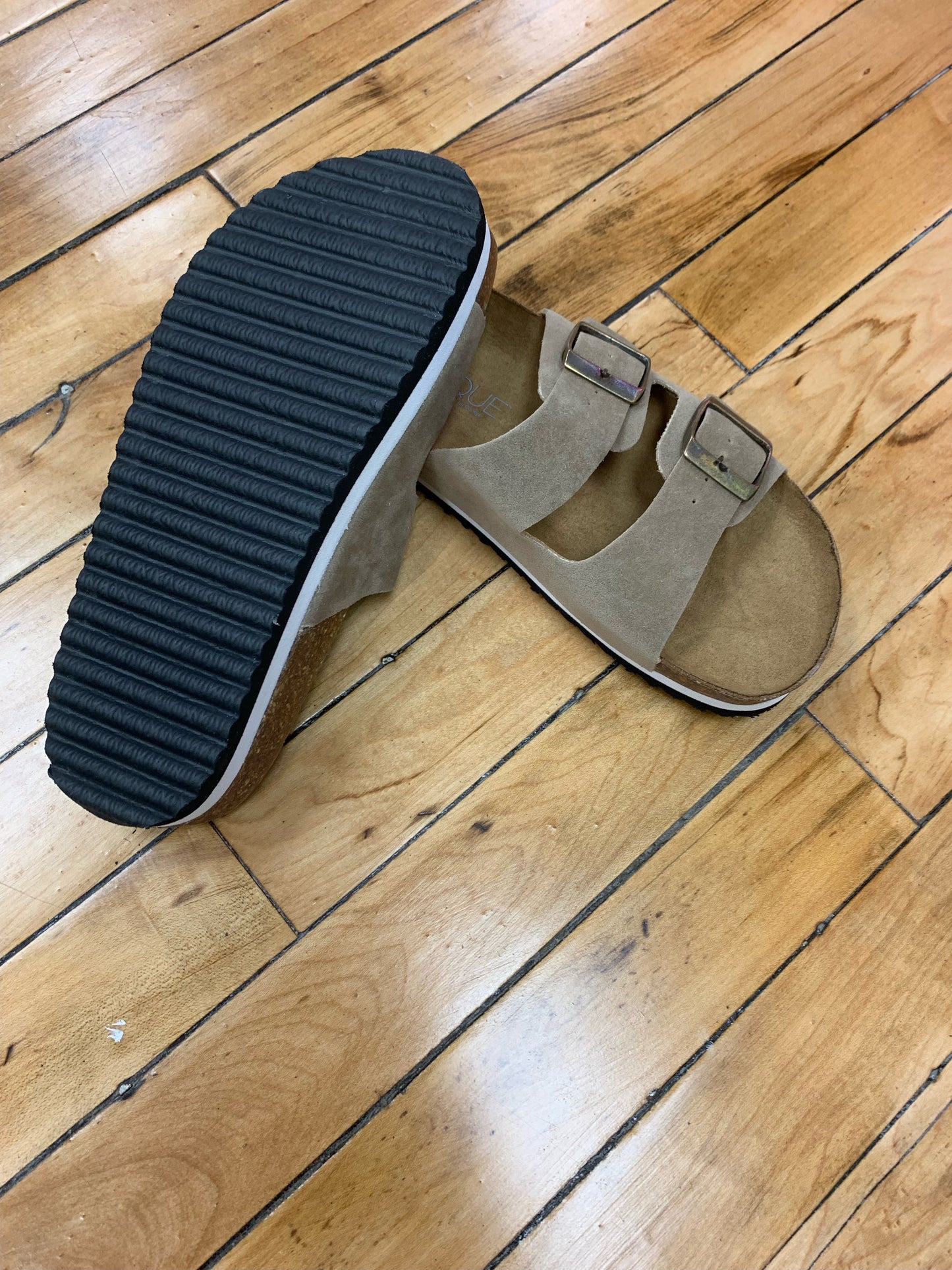 Beach Babe Sandals - Tan Suede Corkys