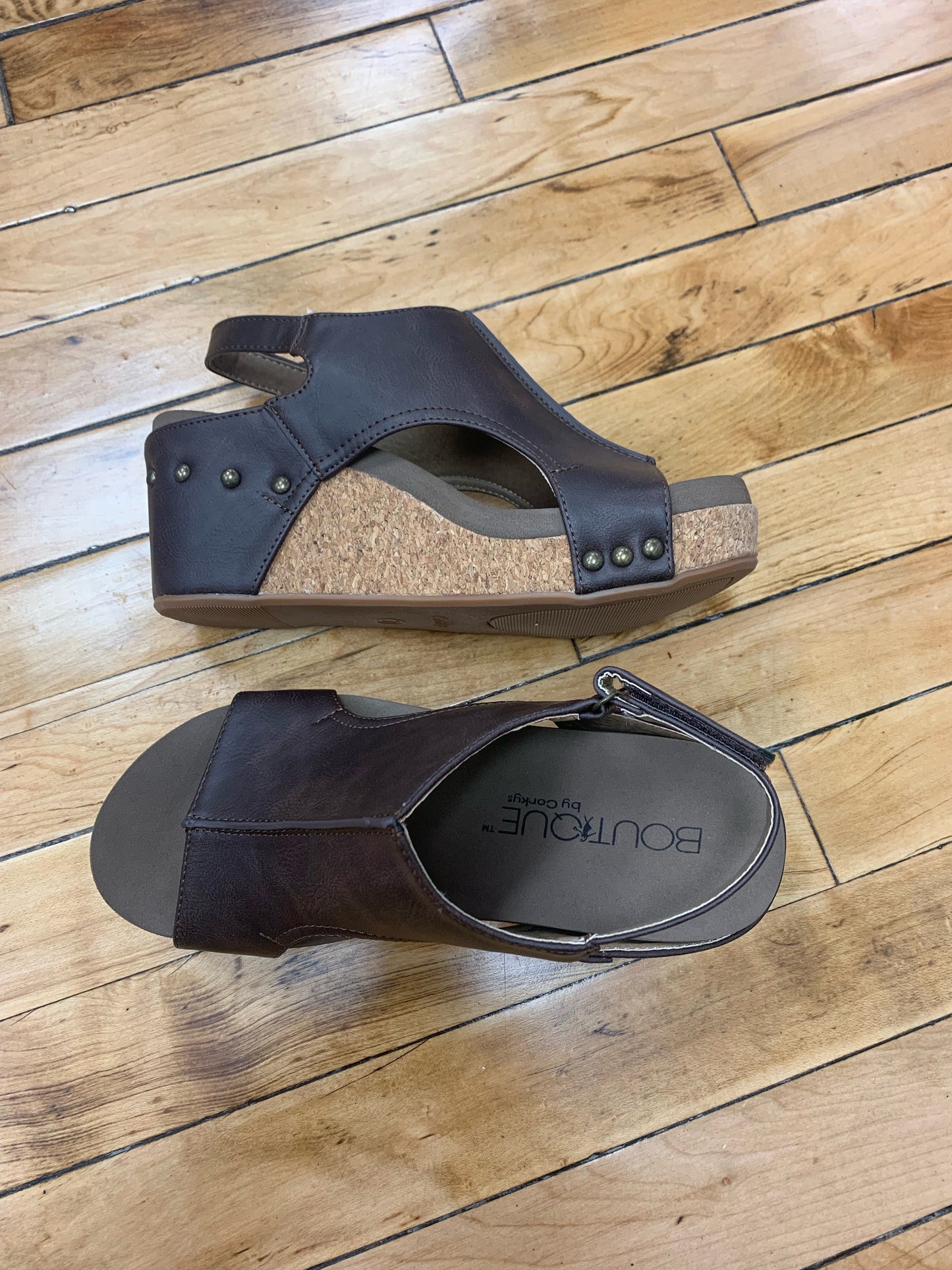 Carley Sandals - Chocolate Smooth Corkys