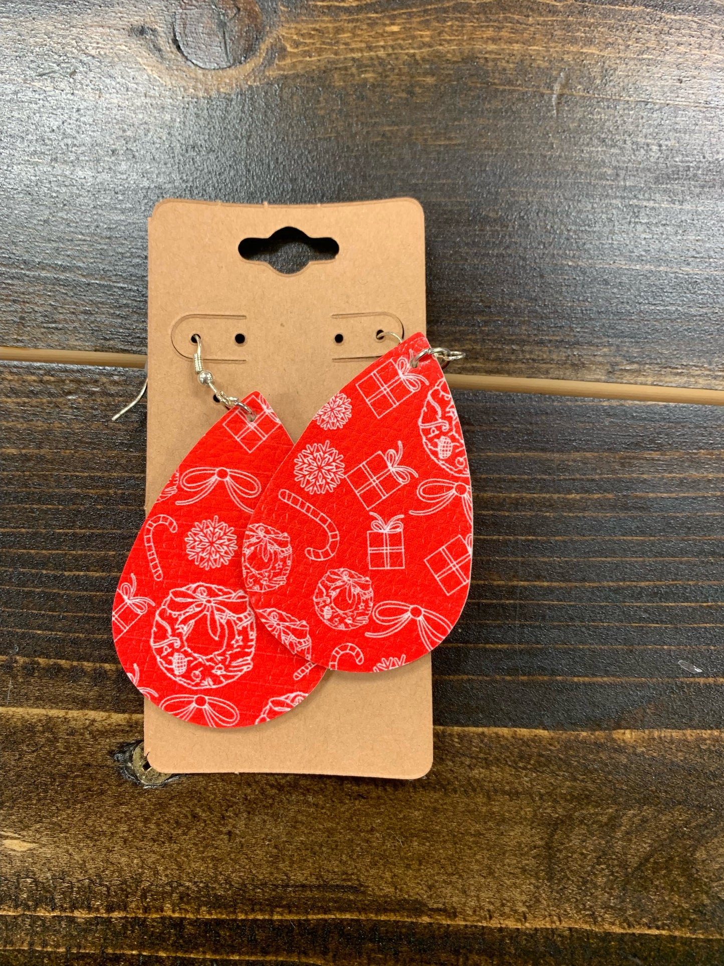 Christmas Leather Earrings