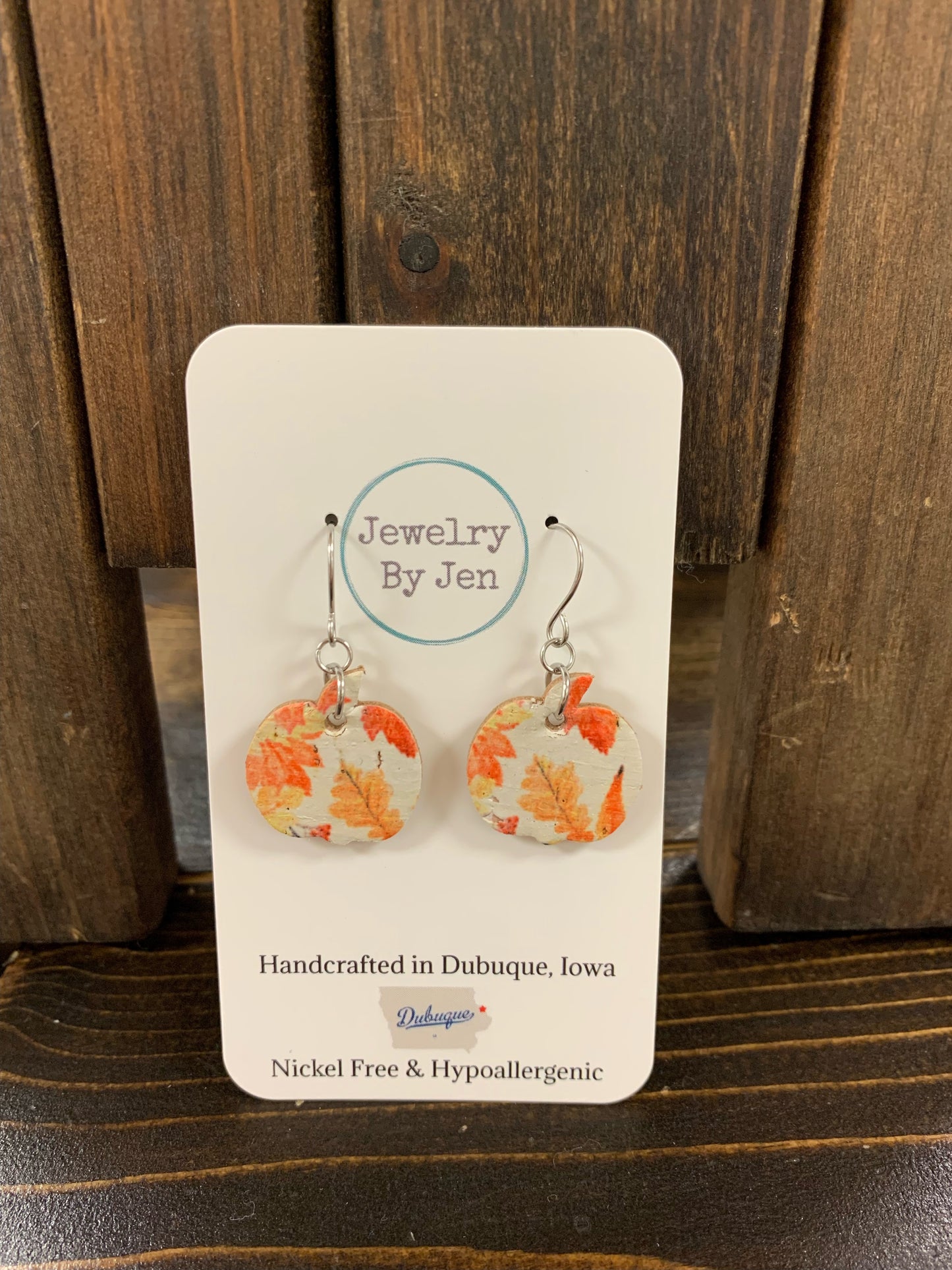Fall Leaves Mini Pumpkin Earrings