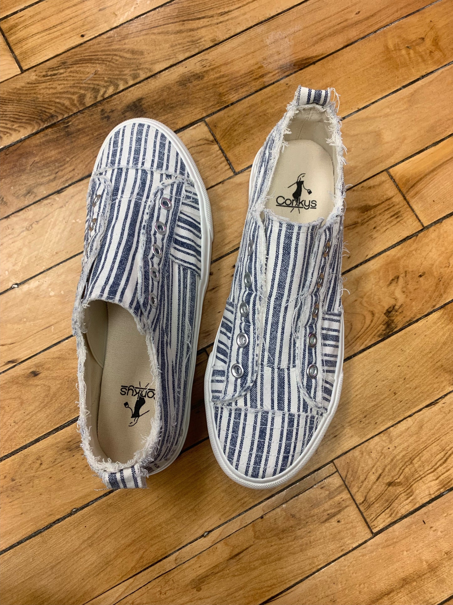 Babalu Corkys - Navy Stripe Corkys