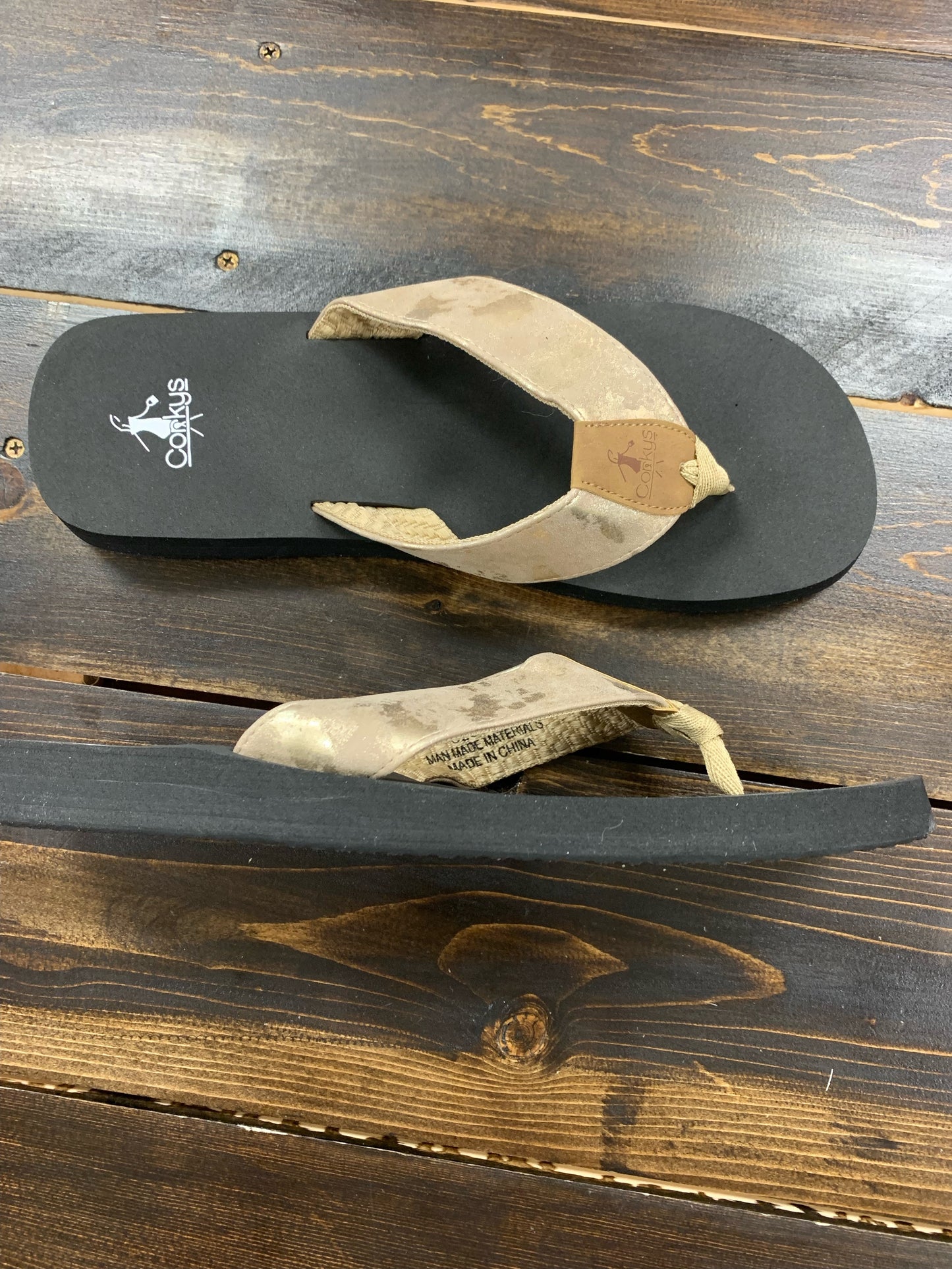 Clover Sandal - Taupe Corkys