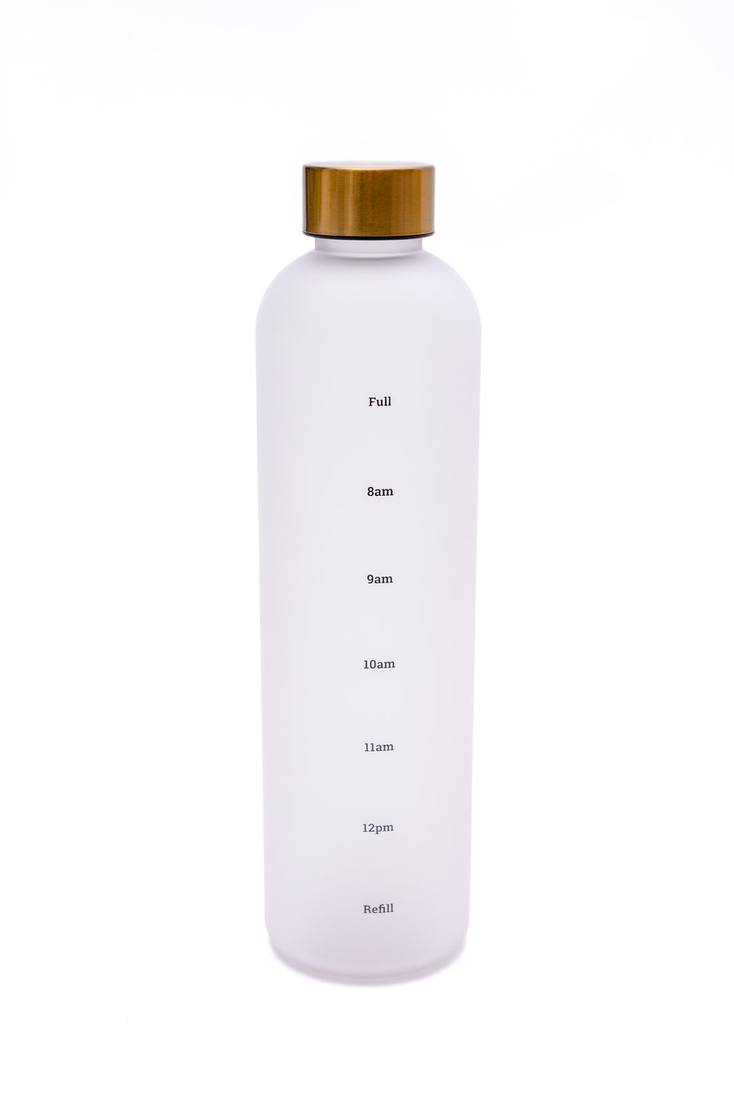 Sippin' Pretty 32 oz Translucent Water Bottle in White & Gold - Shop All Around Divas