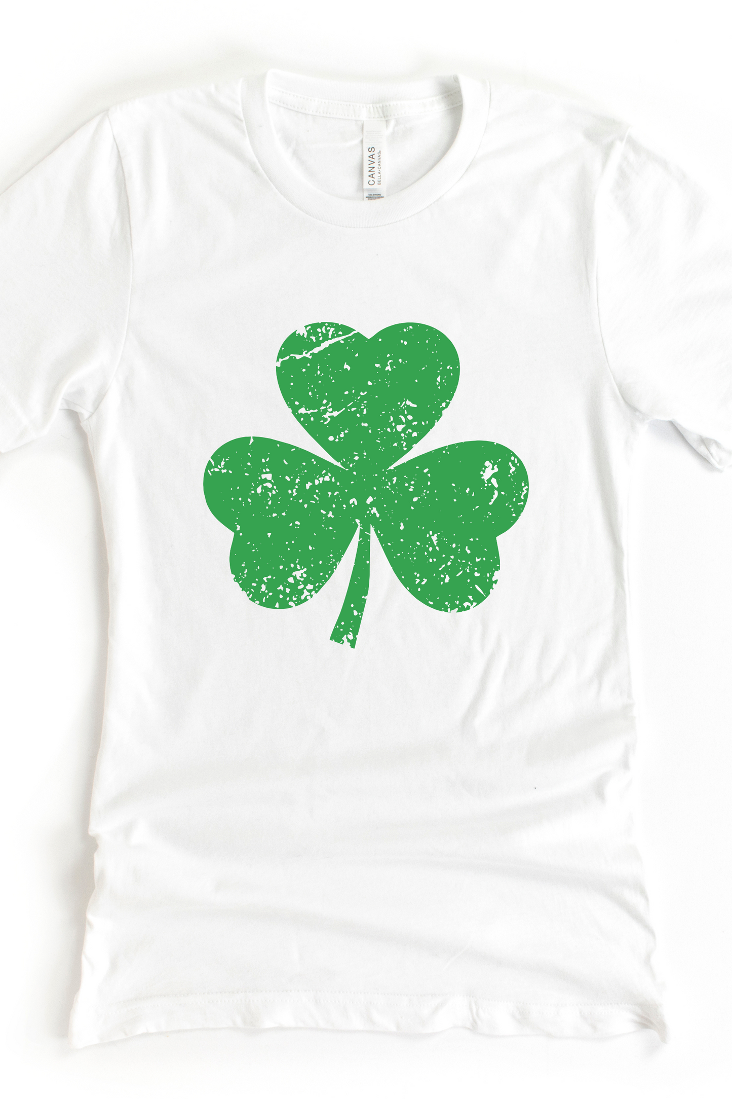 DISTRESSED SHAMROCK TEE (BELLA CANVAS) - Shop All Around Divas
