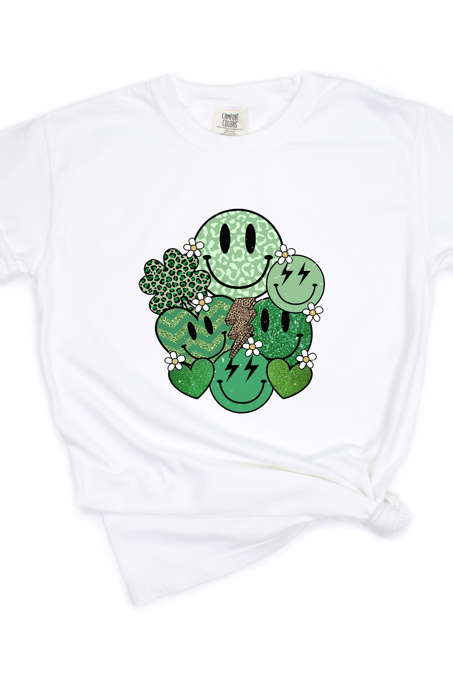 SMILE SHAMROCK TEE (COMFORT COLORS) - 4 Colors - Shop All Around Divas