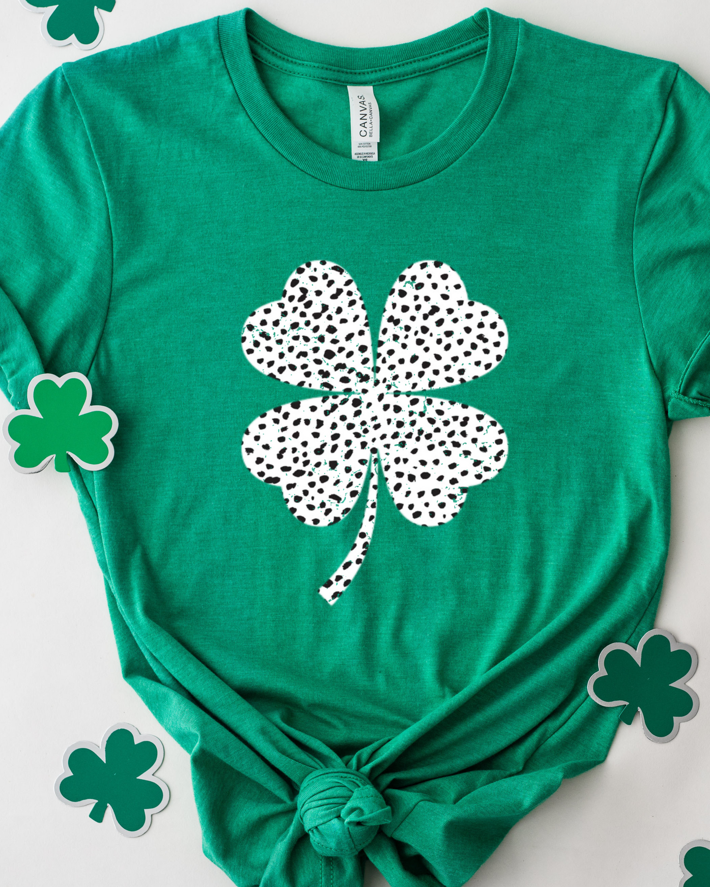 DALMATION SHAMROCK TEE (BELLA CANVAS) - Shop All Around Divas