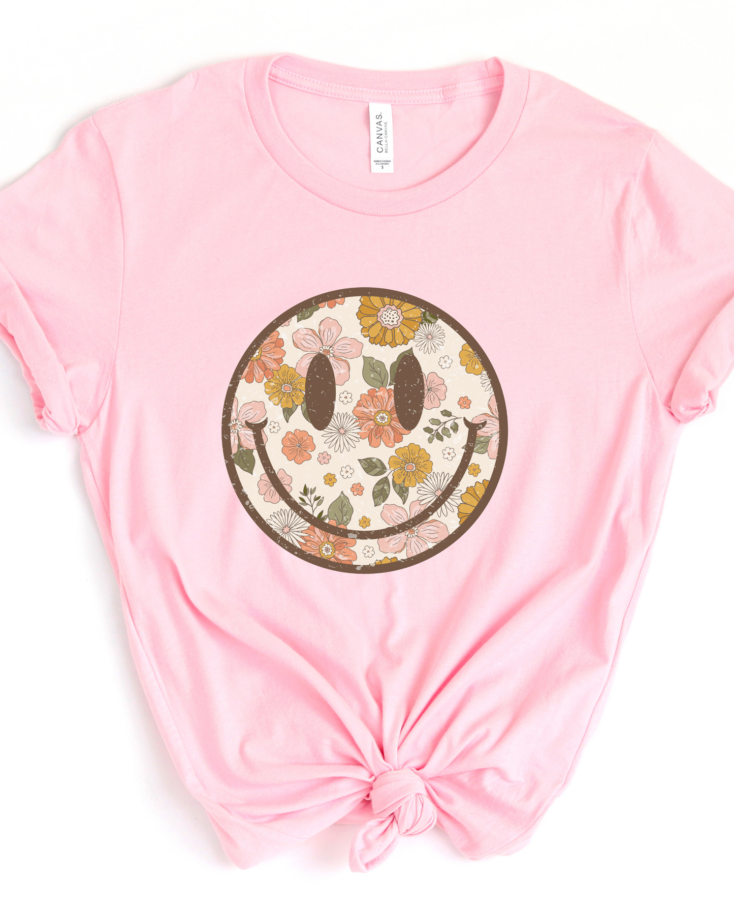 BOHO SMILE TEE (BELLA CANVAS) - 7 Colors - Shop All Around Divas