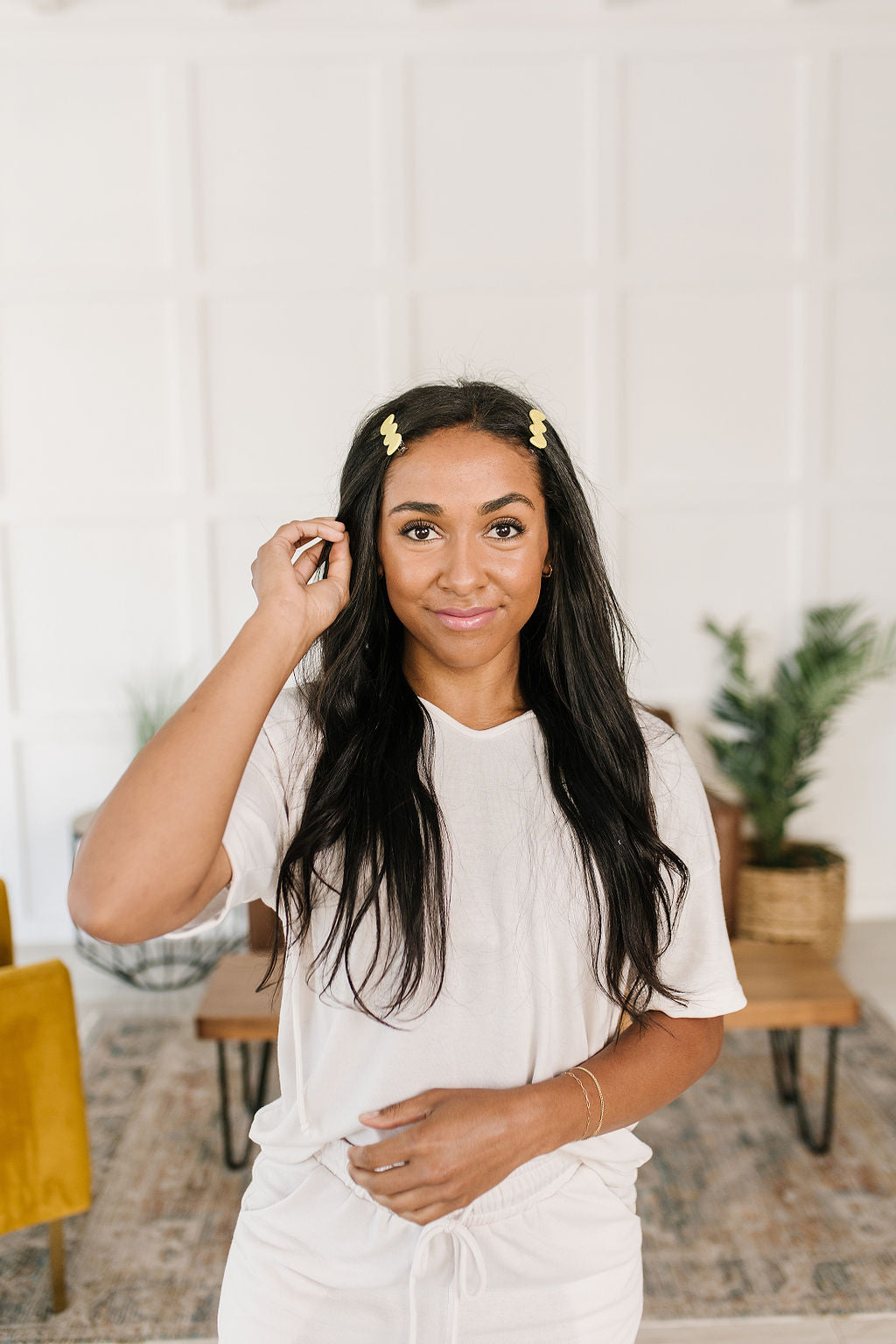 Wavy Clip Set in Yellow - Shop All Around Divas