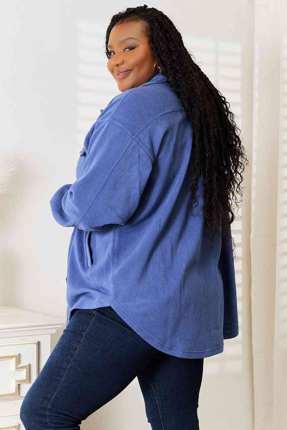 Cozy Girl Button Down Shacket - Shop All Around Divas
