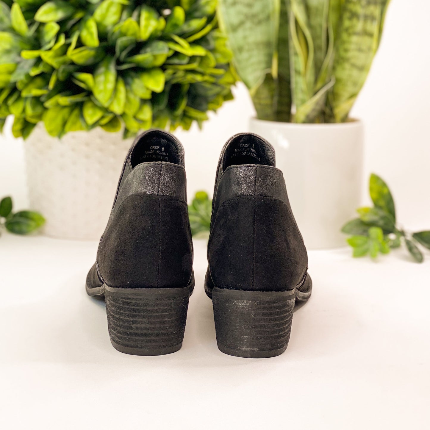 Crisp Boots - Black Metallic Corkys