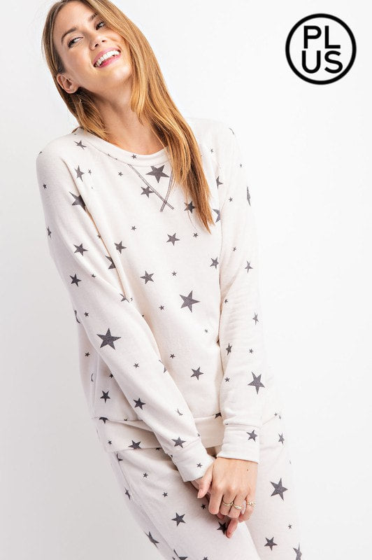 Ivory/Black Star Long Sleeve Rae Mode