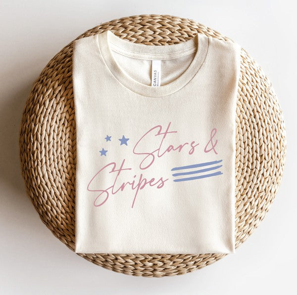 Stars and Stripes Graphic Tee Oat Collection