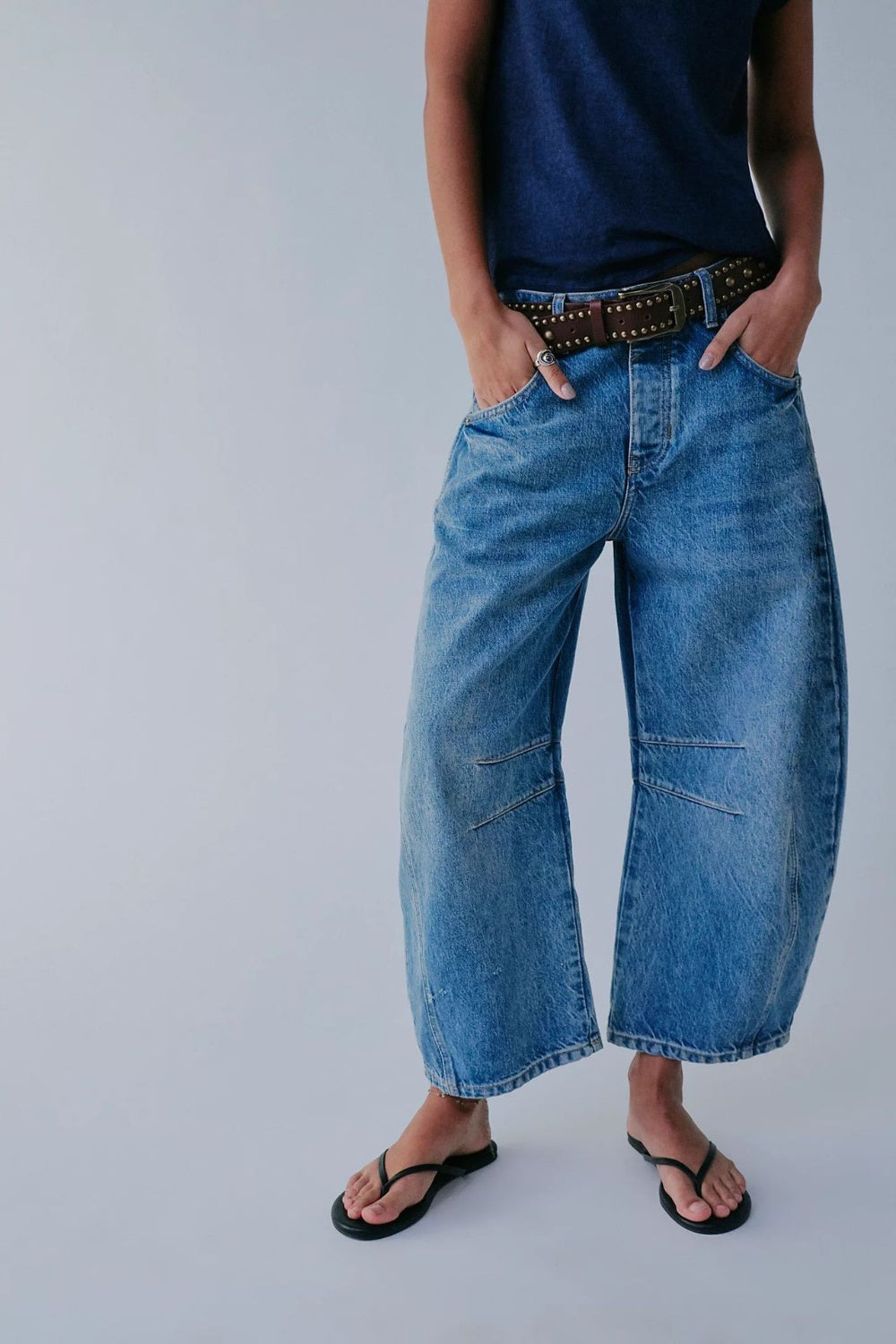 Wide Leg Jeans with Pockets -multiple colors