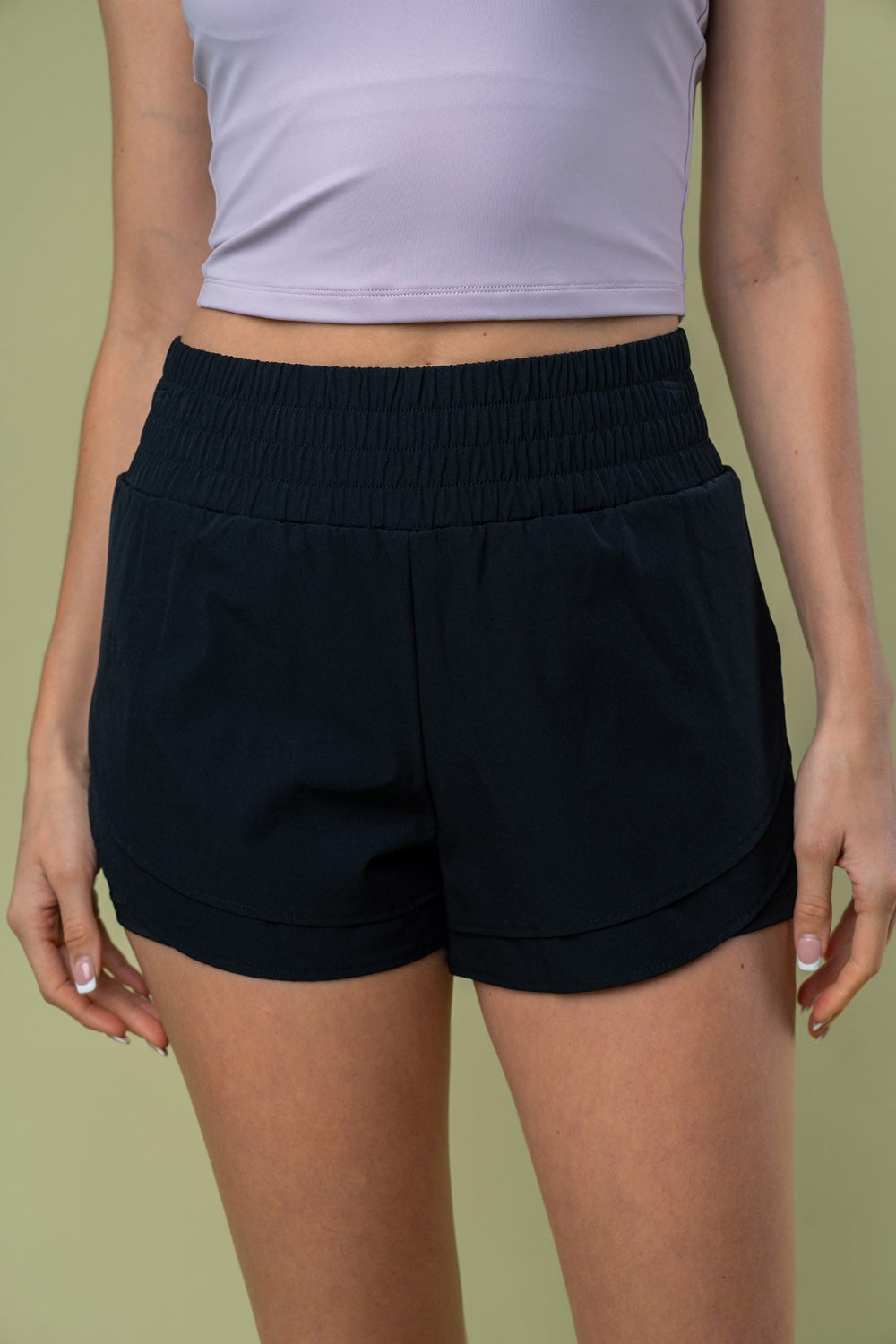 White Birch Full Size High Waisted Knit Shorts - Shop All Around Divas