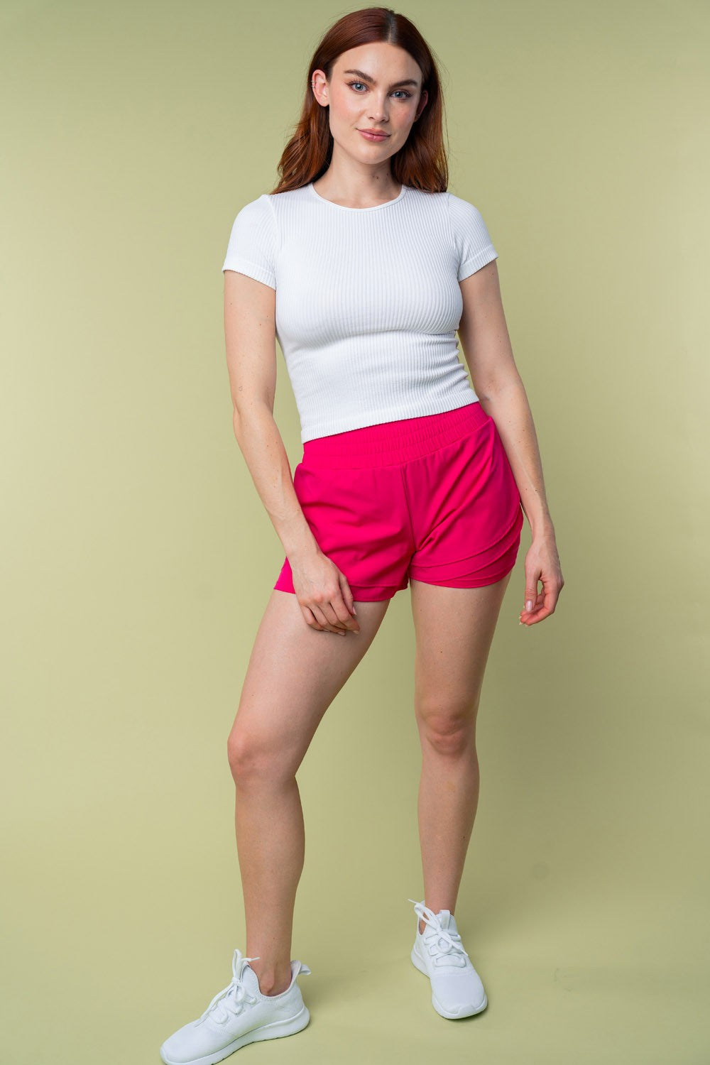 White Birch Full Size High Waisted Knit Shorts - Shop All Around Divas