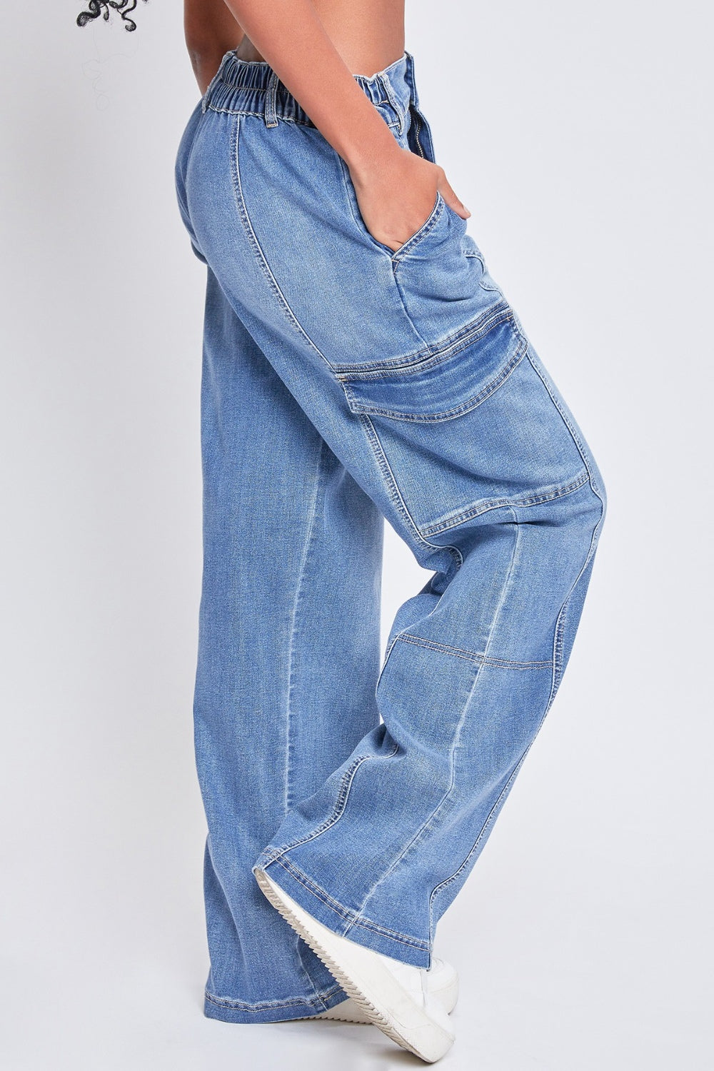 YMI Jeanswear High-Rise Straight Cargo Jeans - Shop All Around Divas