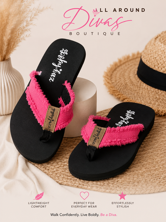 Willow Sandal - Hot Pink