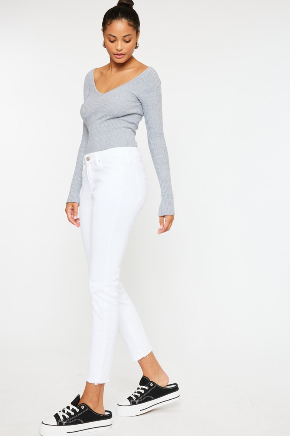 Kancan Mid Rise Ankle Skinny Jeans - Shop All Around Divas