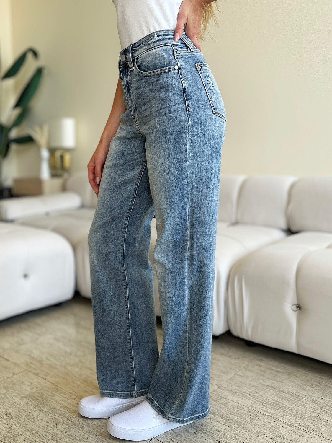 Judy Blue Full Size High Waist Straight Jeans - Shop All Around Divas