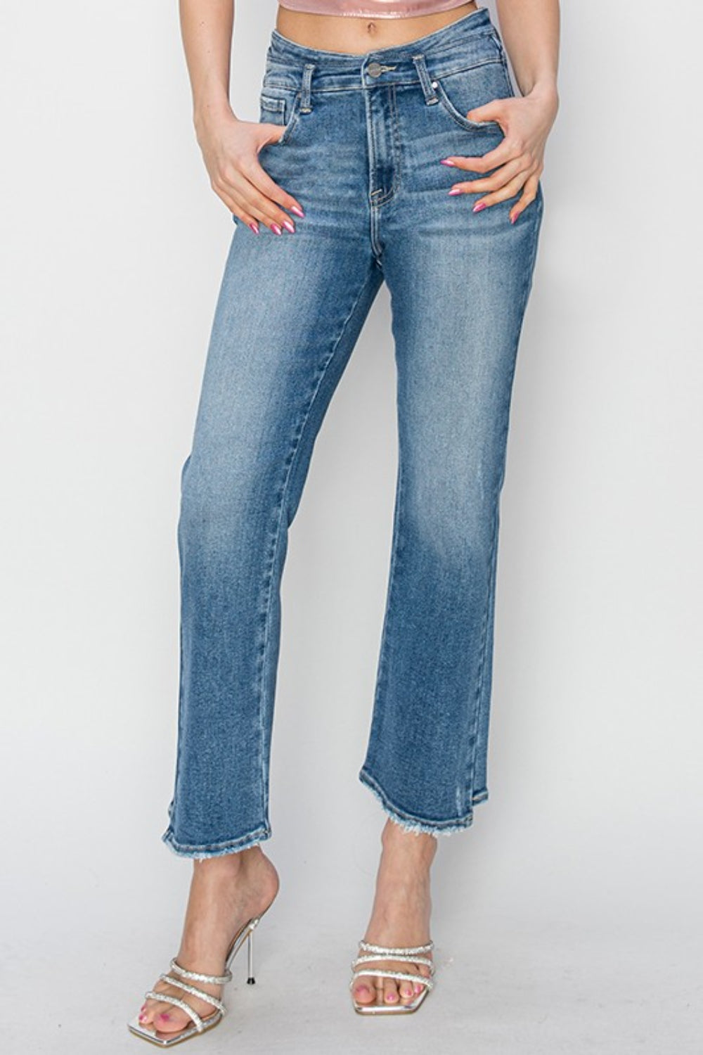 RISEN High Rise Slim Straight Jeans - Shop All Around Divas