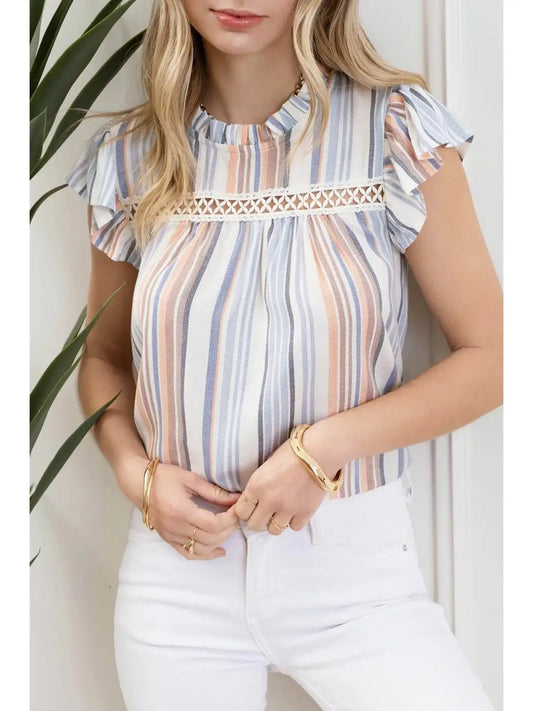 Cheryl Stripe Blouse - Shop All Around Divas