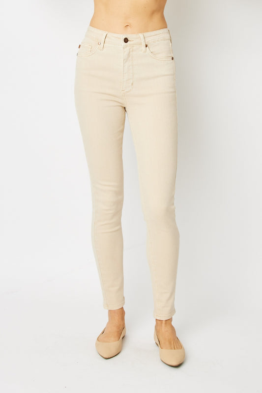 Judy Blue Garment Dyed Tummy Control Skinny Jeans - Shop All Around Divas