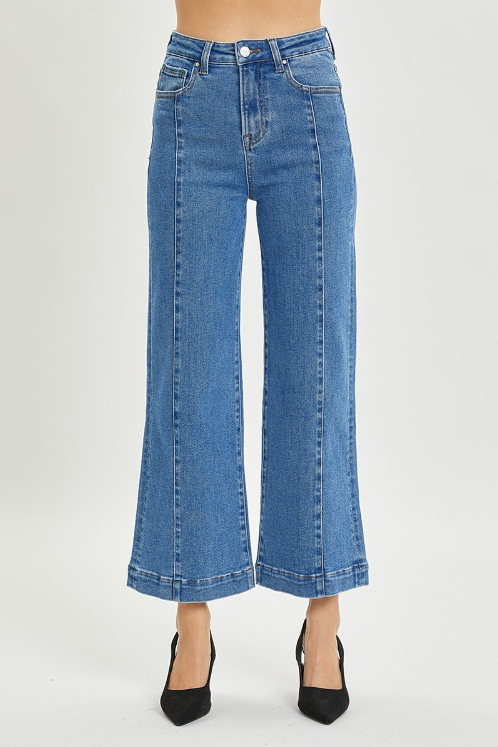 Risen Full Size High Rise Wide Leg Jeans Trendsi