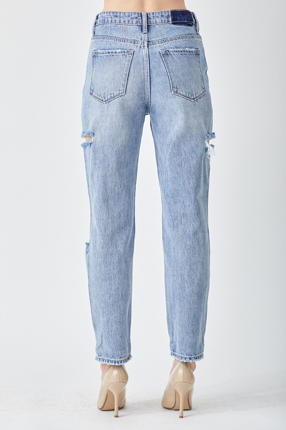 RISEN Distressed Slim Cropped Jeans - Shop All Around Divas