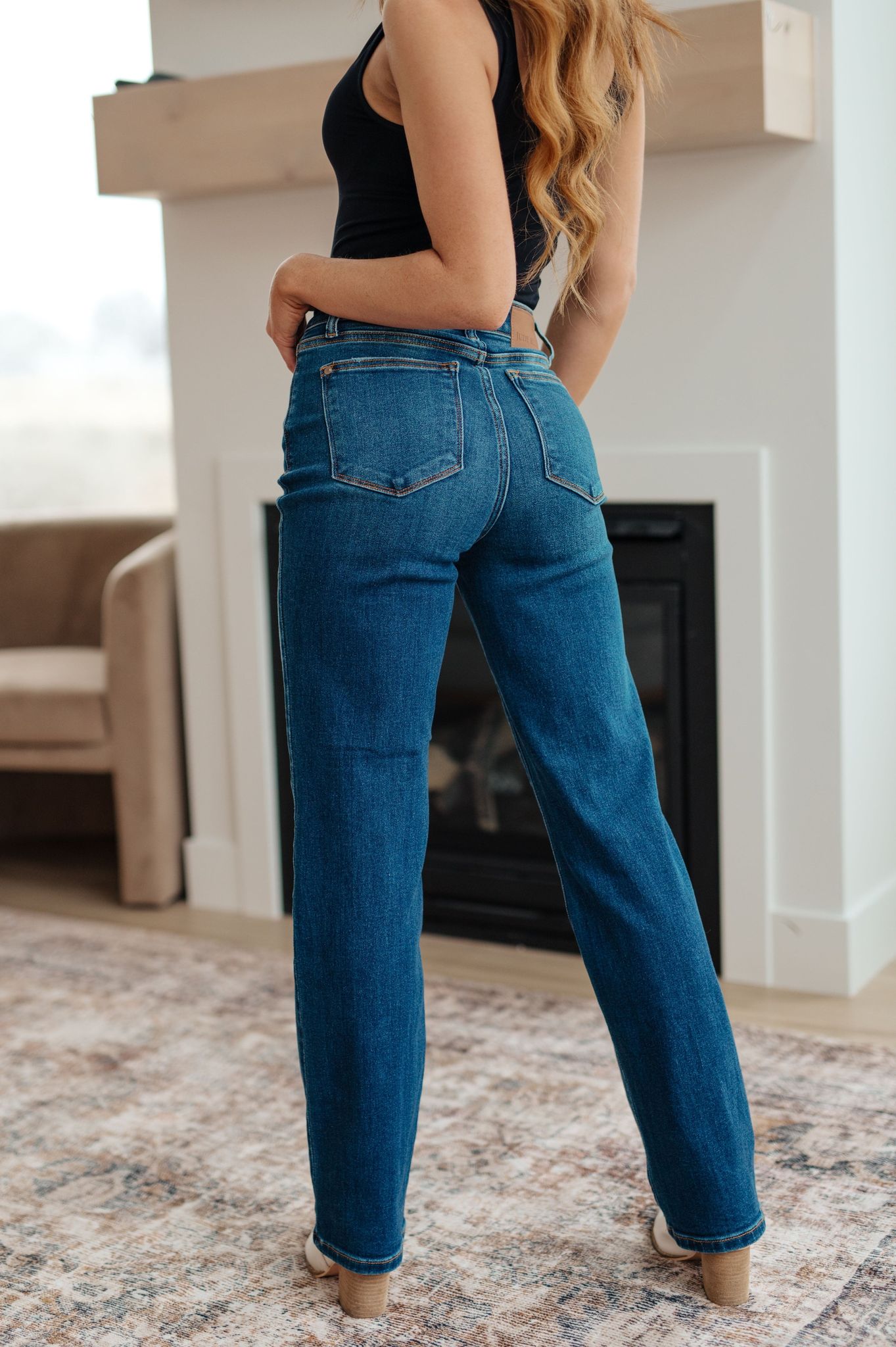 Frankie High Rise Hidden Button Fly Jeans - Shop All Around Divas