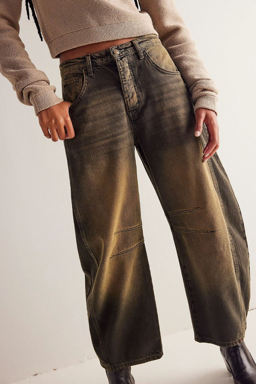 Wide Leg Jeans with Pockets -multiple colors