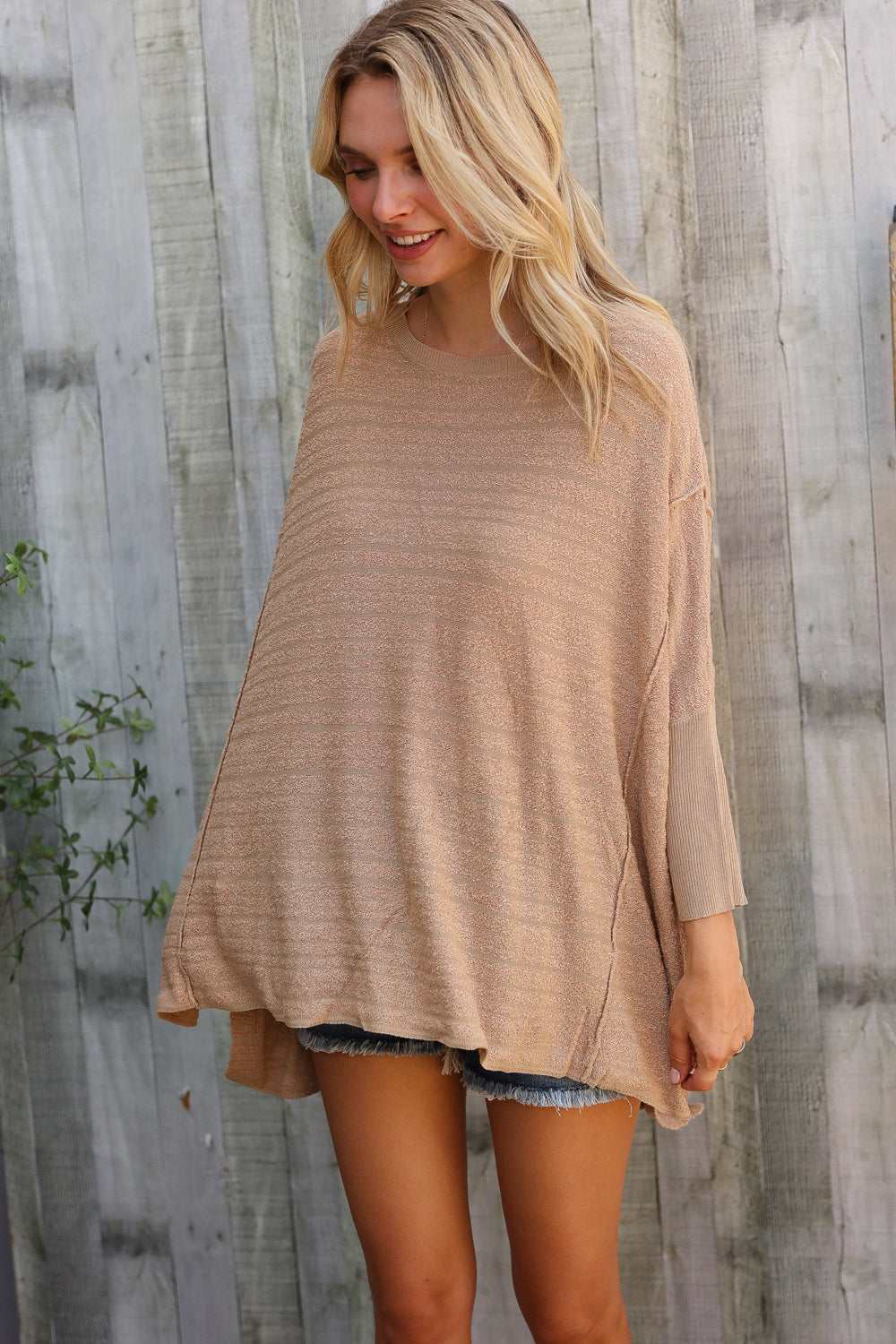 Golden Hour Taupe Hi Low Pullover