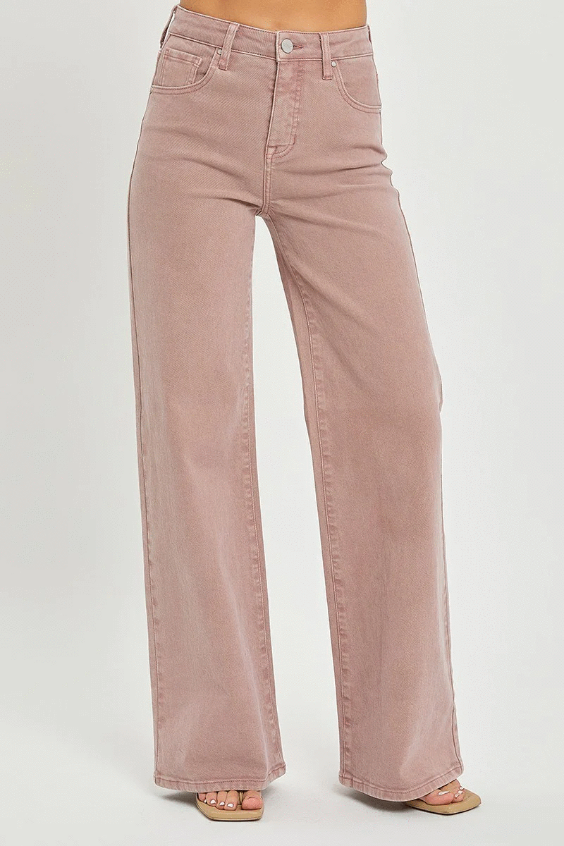 Risen Jeans Hi Rise Tummy Control Jeans - Mauve