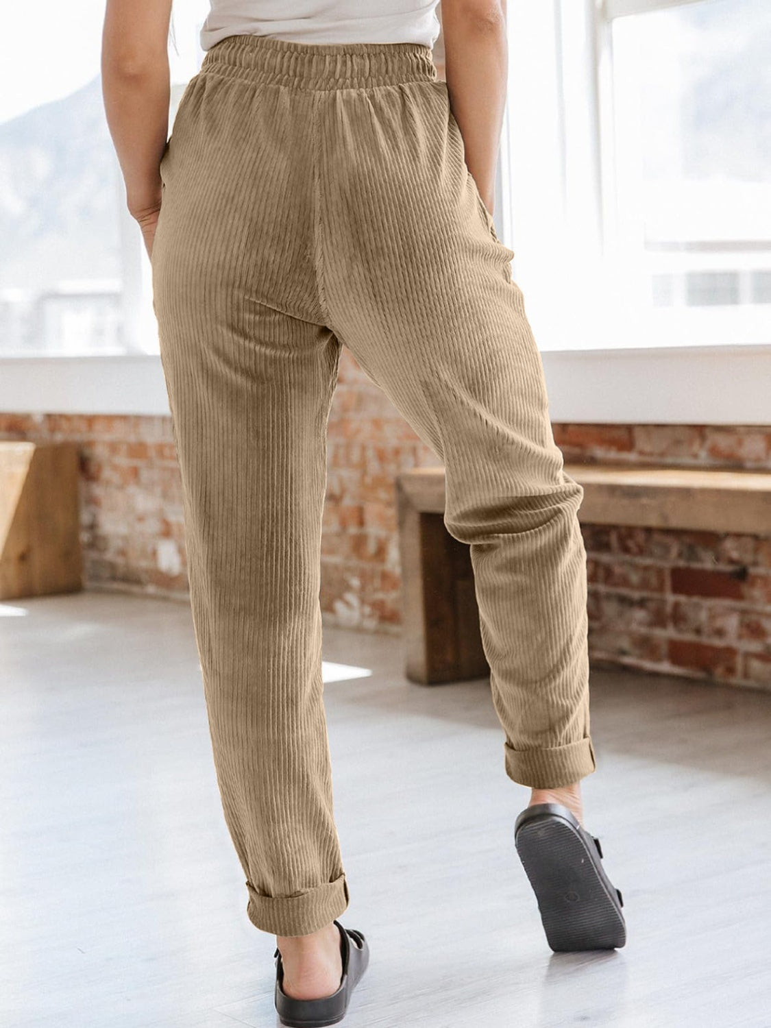 Fall Breeze Drawstring Pants with Pockets - 4 Colors Trendsi