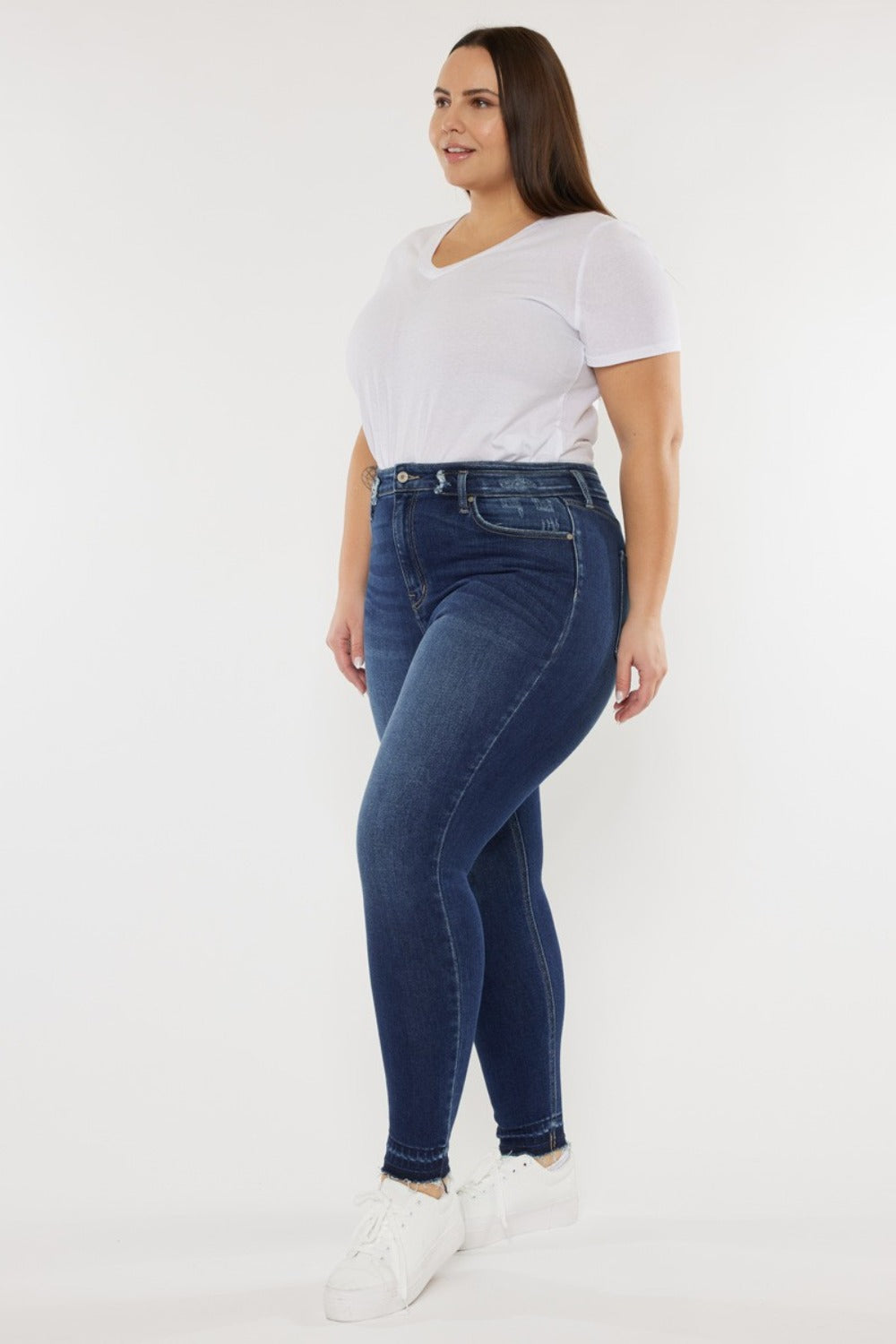 Kancan Full Size High Rise Ankle Skinny Jeans Trendsi